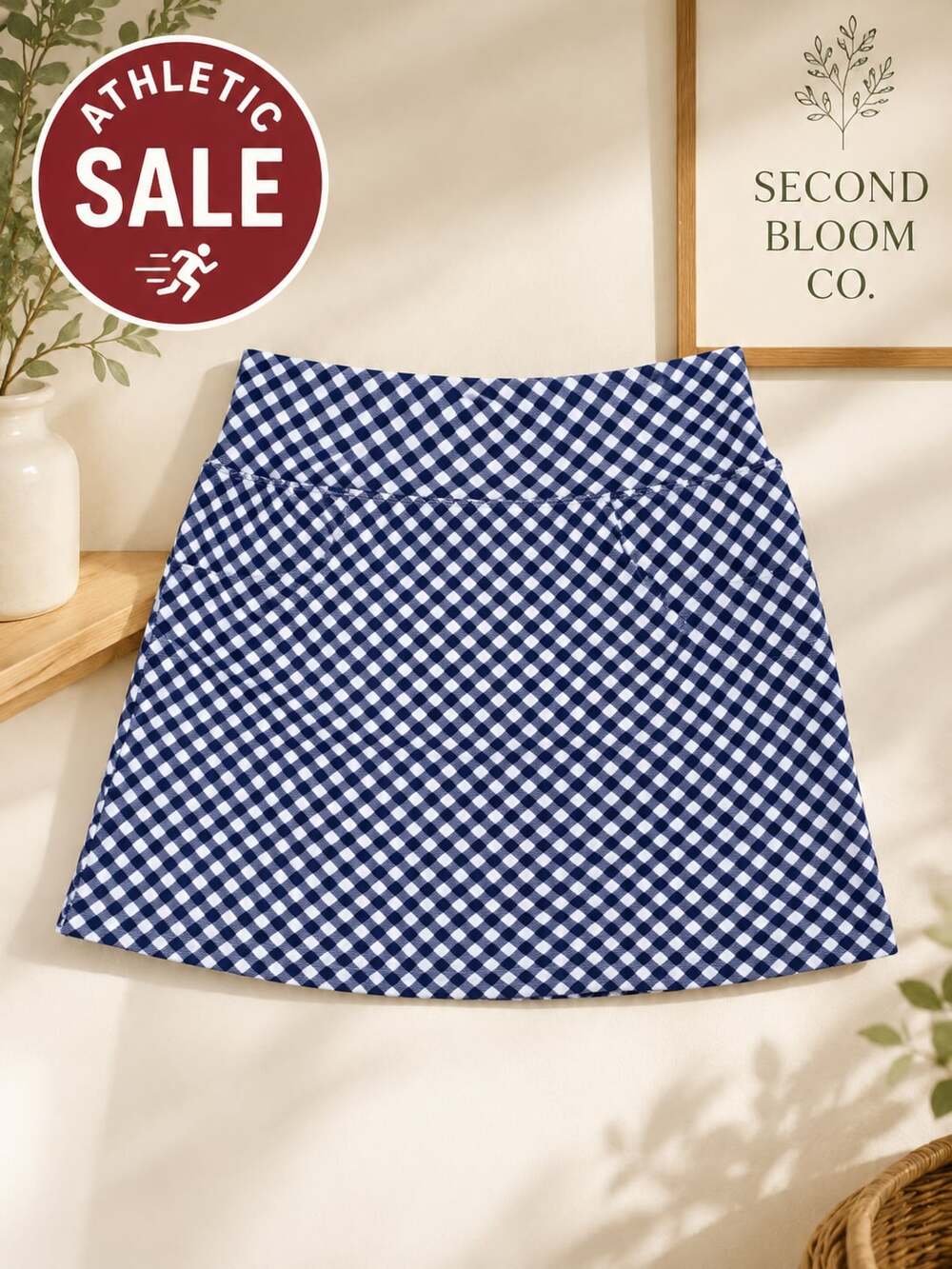 Lady Hagen Women’s Size Medium Navy White Geometric Golf Skort B1G1